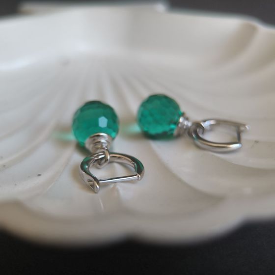 Серебряные серьги с фианитами