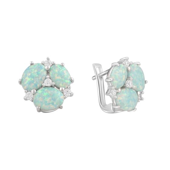 Серебряные серьги с опалом 2.929ct