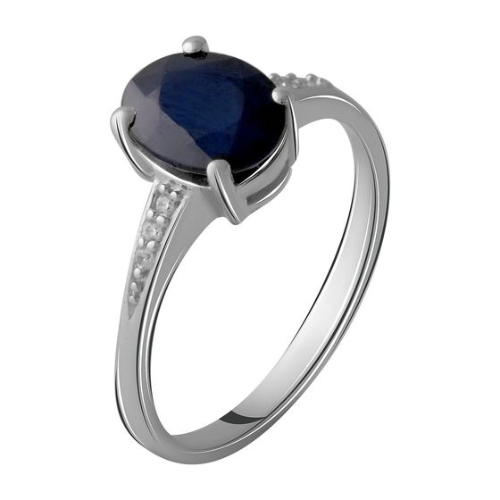 Серебряное кольцо с сапфиром 2.72ct