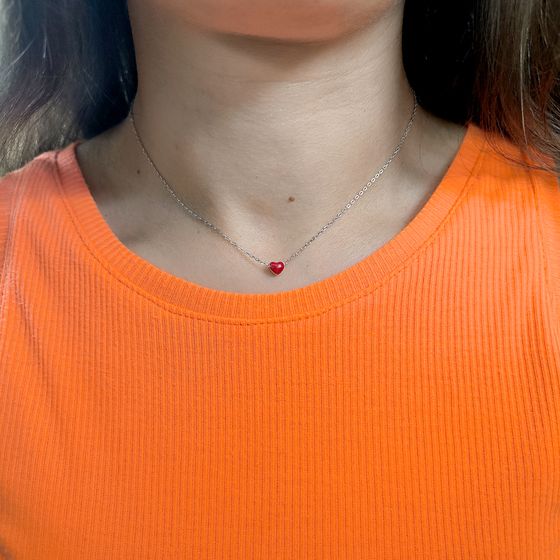 Серебряное колье с емаллю