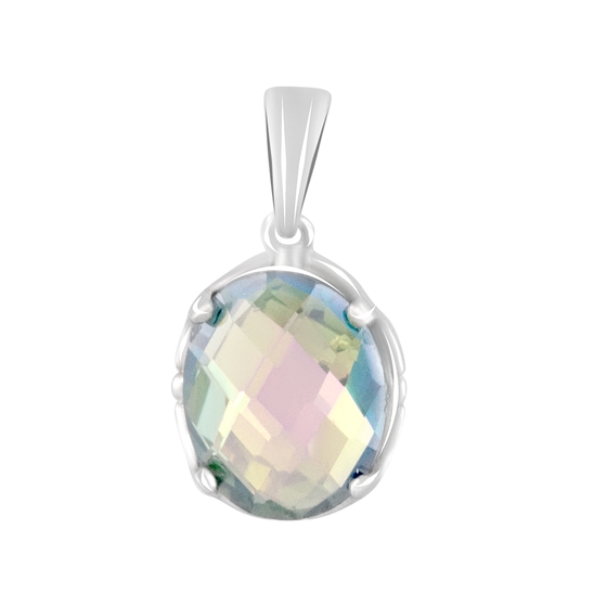 Серебряная подвеска с мистик топазом