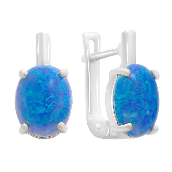 Серебряные серьги с опалом