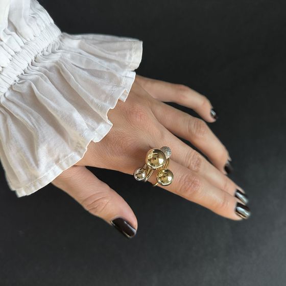 Серебряное кольцо с фианитами