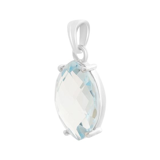 Серебряная подвеска с топазом 5.958ct