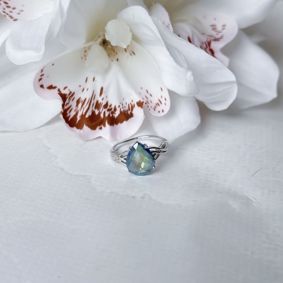 Серебряное кольцо с мистик топазом 2.572ct