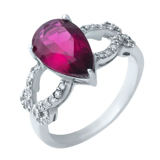 Серебряное кольцо с фианитами