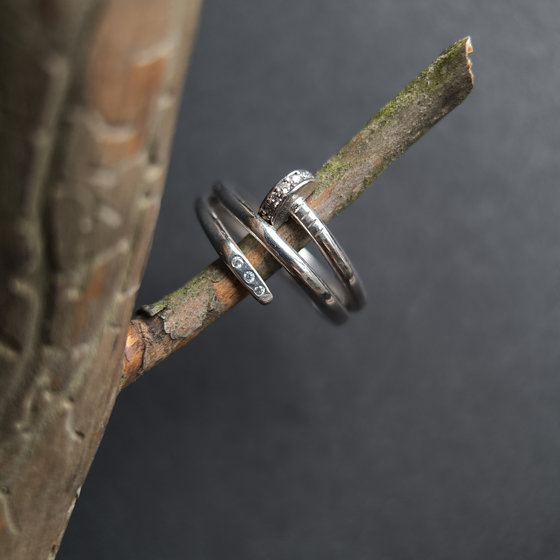 Серебряное кольцо с фианитами