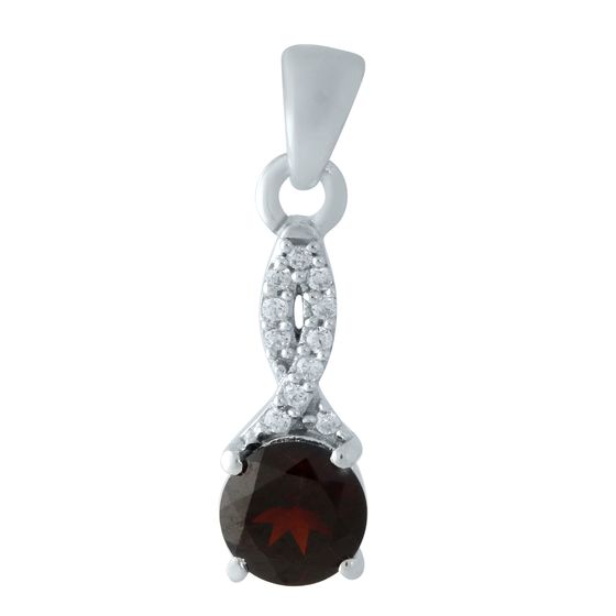 Серебряная подвеска с гранатом 0.95ct
