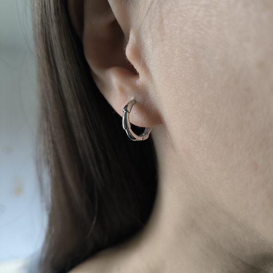 Серебряные серьги без камней