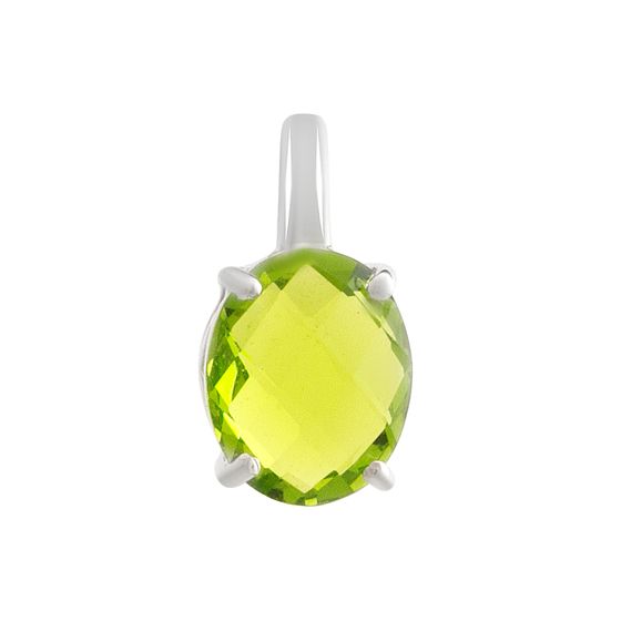 Серебряная подвеска с хризолітом