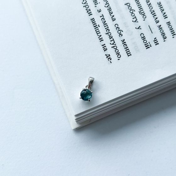 Серебряная подвеска с топазом Лондон Блю 0.34ct