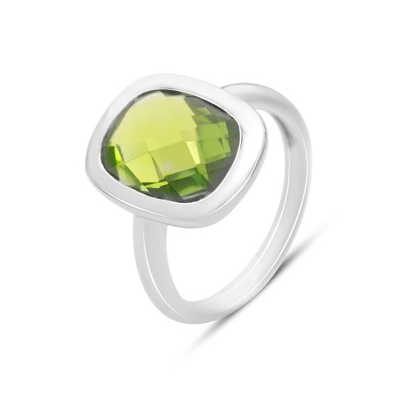 Серебряное кольцо с хризолітом 6.933ct