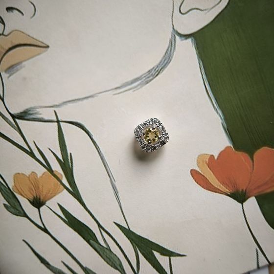 Серебряная подвеска с цитрином nano 0.305ct