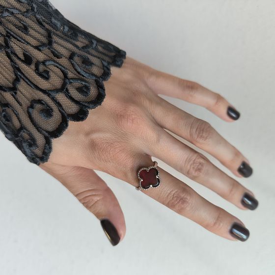 Серебряное кольцо с агатом