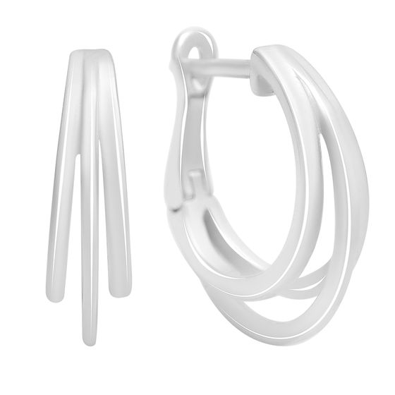 Серебряные серьги без камней