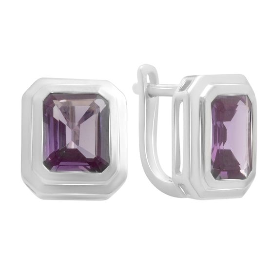 Серебряные серьги с александритом 7.658ct