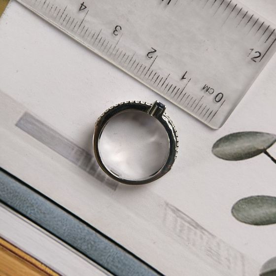 Серебряное кольцо с сапфиром nano 0.518ct