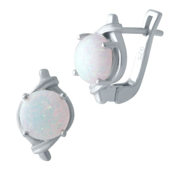 Серебряные серьги с опалом