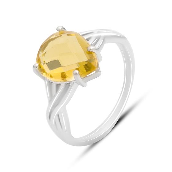 Серебряное кольцо с цитрином nano 3.05ct