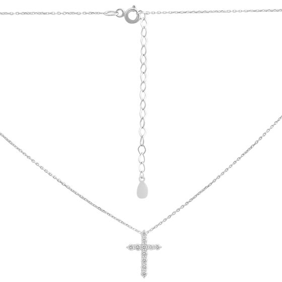 Серебряное колье с фианитами