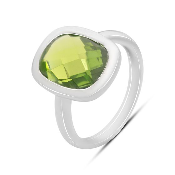 Серебряное кольцо с хризолітом 6.933ct