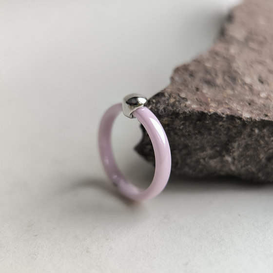 Серебряное кольцо с керамикой