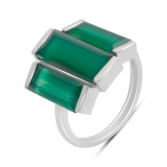 Серебряное кольцо с агатом 6.893ct