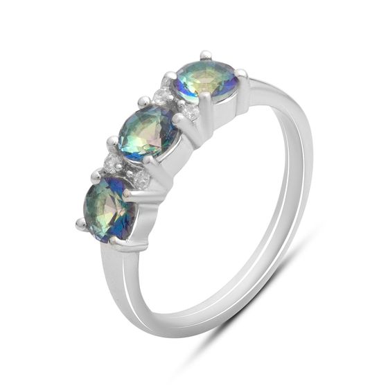 Серебряное кольцо с мистик топазом 1.22ct