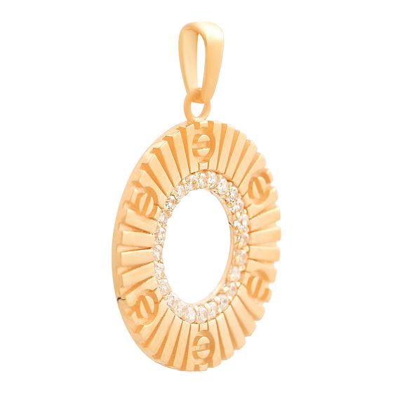 Золотая подвеска с фианитами 0.24ct
