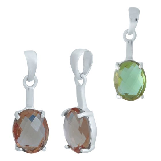 Серебряная подвеска с султанитом 2.685ct