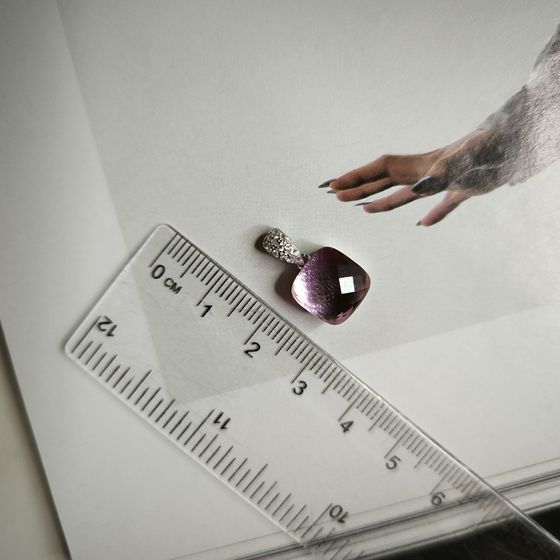Серебряная подвеска с фианитами