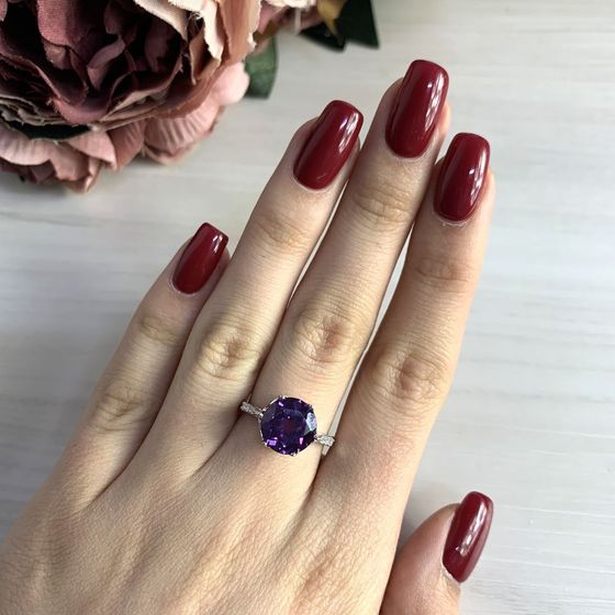 Серебряное кольцо с александритом 5.022ct