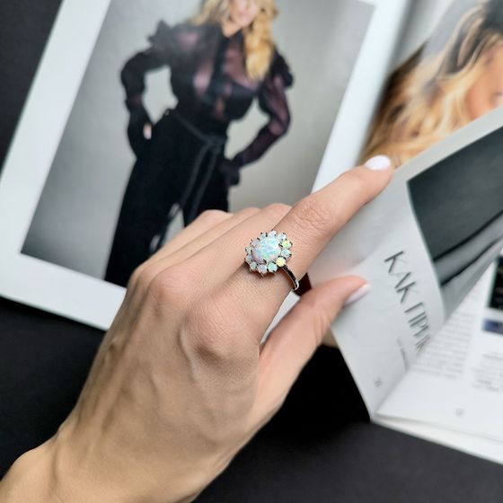Серебряное кольцо с опалом 1.417ct