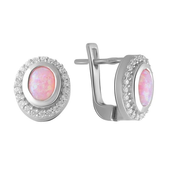 Серебряные серьги с опалом 1.498ct