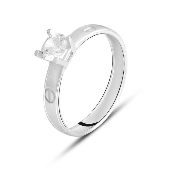 Золотое кольцо с фианитами 0.2ct