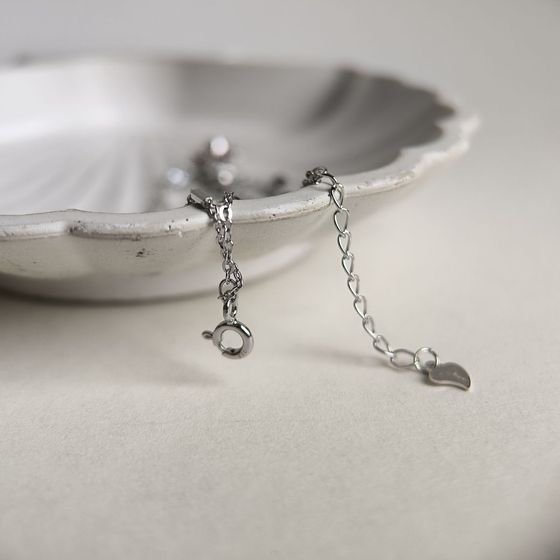 Серебряный браслет с агатом, фианитами