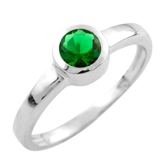 Серебряное кольцо с изумрудом nano 0.625ct