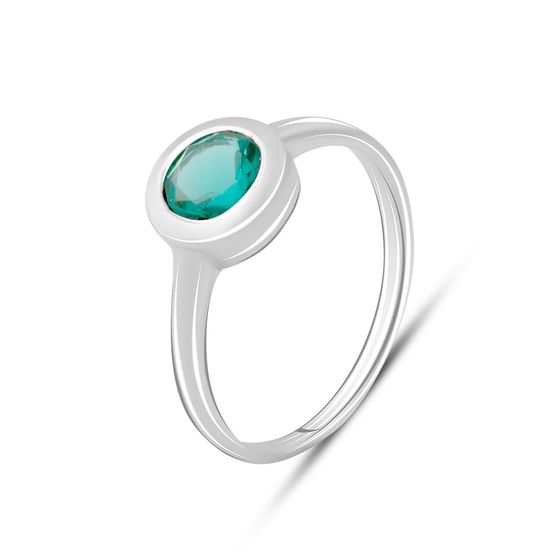 Серебряное кольцо с изумрудом nano 0.621ct