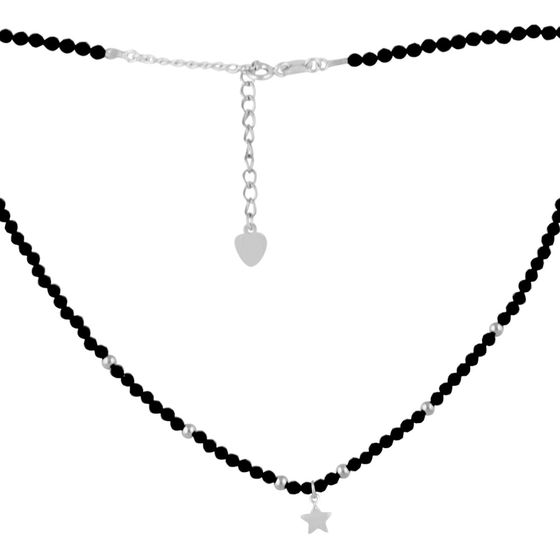 Серебряное колье с шпинелью