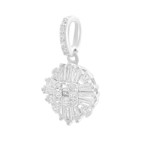 Серебряная подвеска с фианитами