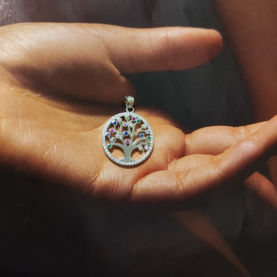 Серебряная подвеска с фианитами