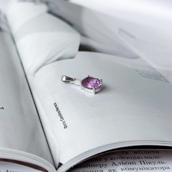 Серебряная подвеска с александритом 3.291ct