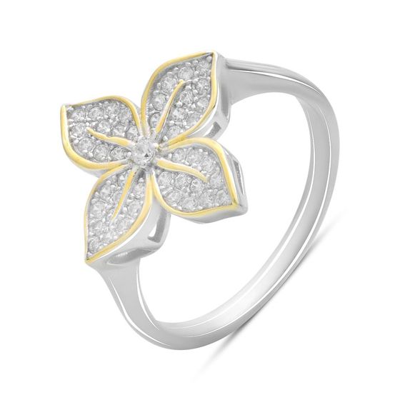 Серебряное кольцо с фианитами