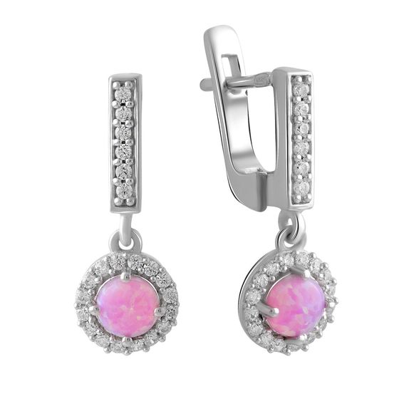 Серебряные серьги с опалом 0.98ct
