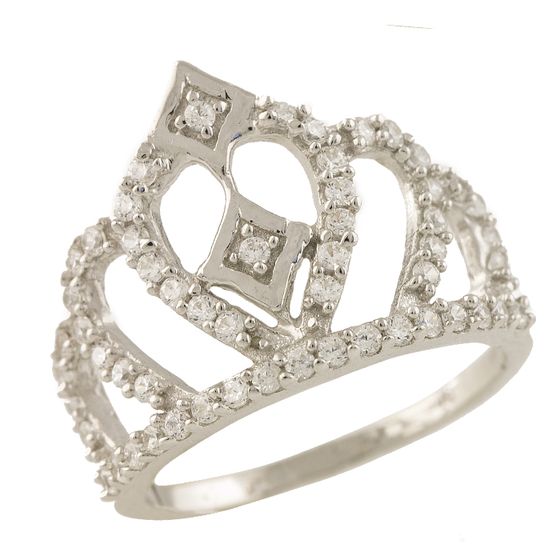 Серебряное кольцо с фианитами
