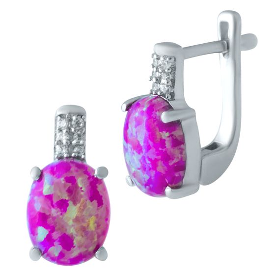 Серебряные серьги с опалом