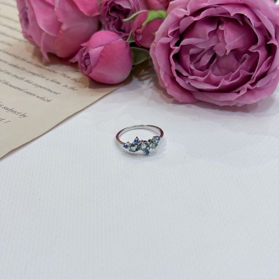 Серебряное кольцо с топазом Лондон Блю 0.76ct, топазом