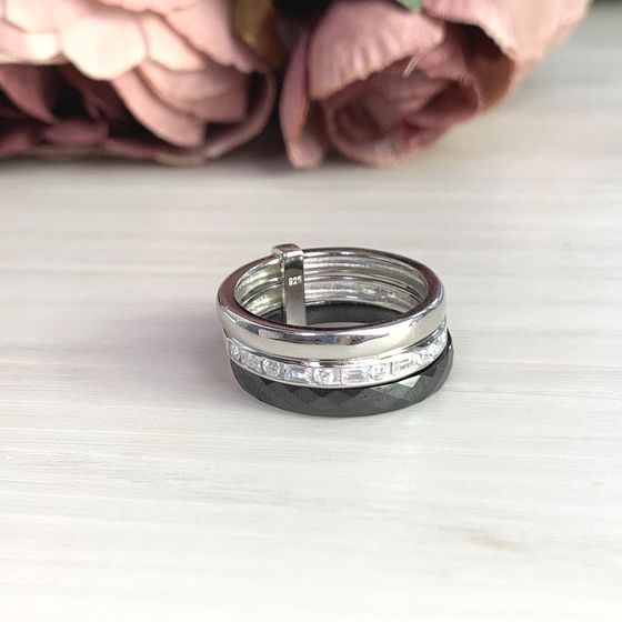 Серебряное кольцо с керамикой