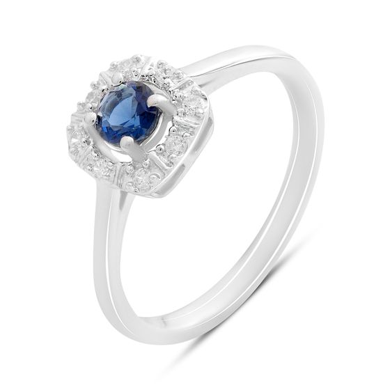 Серебряное кольцо с сапфиром nano 0.32ct