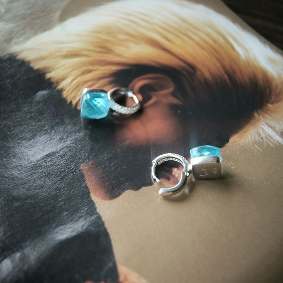 Серебряные серьги с фианитами